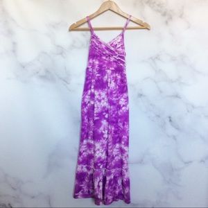 Justice Girl's Purple Tie Dye Maxi Dress